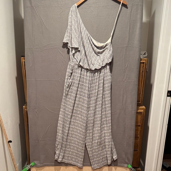 Maeve Pants - Maeve Gray One-Shoulder Jumpsuit
